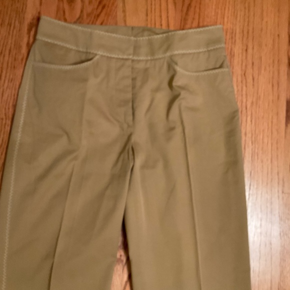 St. Emile Trousers with Stitching Detail, Tan, Front Zip, Side Pockets, Sz 4 - Picture 2 of 13